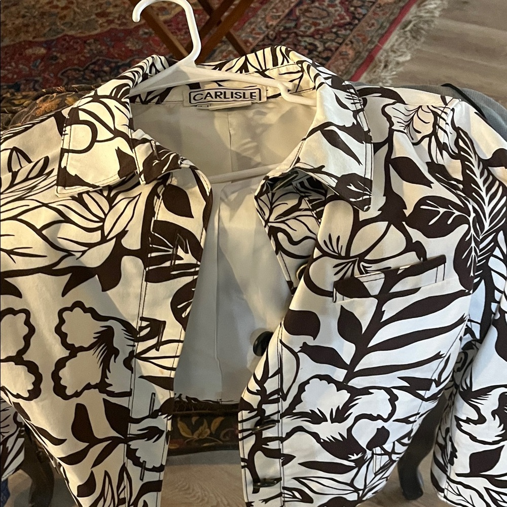 Carlisle Chocolate and Ivory Floral Blazer